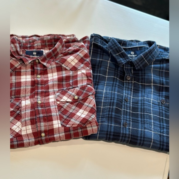 2 Men’s Plaid Shirts - Picture 1 of 3